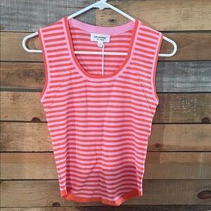 Eesome Coral and Pink Striped Tank Top